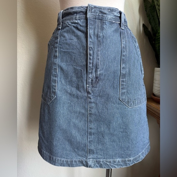 Vintage Railroad Stripe Cotton Skort – Size 10 High Rise festival Y2K - Picture 1 of 9